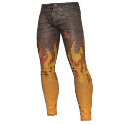 Flame Licked Leather Pants