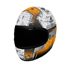 Orange Racing Helmet