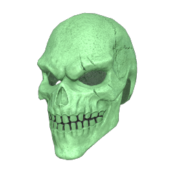 Green Bone Skull Mask