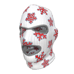 Red Snowflake Ski Mask