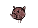 封装的涂鸦 | 猪 (砖红)Sealed Graffiti | Piggles (Brick Red)