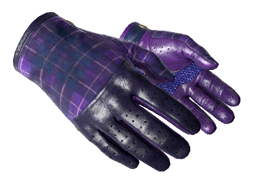 驾驶手套（★） | 蓝紫格子 (略有磨损)★ Driver Gloves | Imperial Plaid (Minimal Wear)