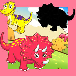 动画恐龙游戏对于婴儿及童装:填色书及影之谜