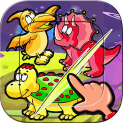 dinosaur puzzles 恐龙世界 一对 配对游戏 rompecabezas