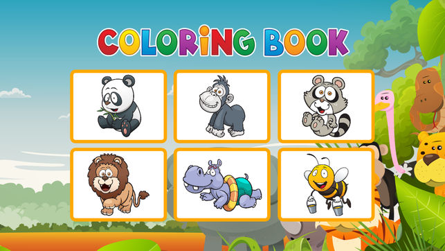 动物图画书 - 教育着色游戏为孩子