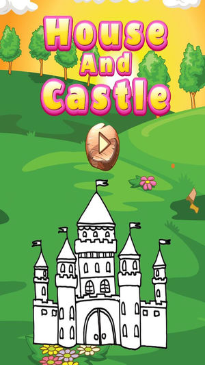 房子和城堡着色书:免费为孩子和幼儿!