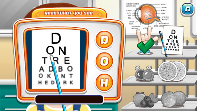 爱护眼睛 - 教育男孩女孩知识的医生游戏