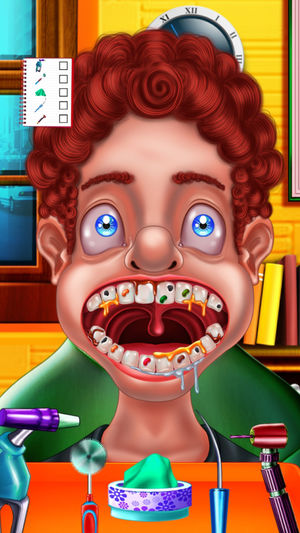 疯狂的牙医 有趣的游戏为孩子们 治疗病人在一个疯狂的牙医诊所 !