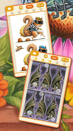 动物王国版 寻找差异-孩子的自然观察游戏 由黛比芭棱所绘的插图